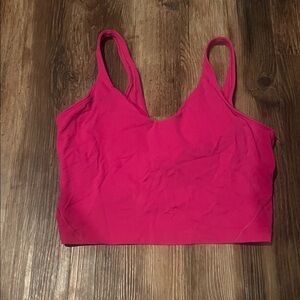Lululemon Athletica Vibrant Pink Crop Top